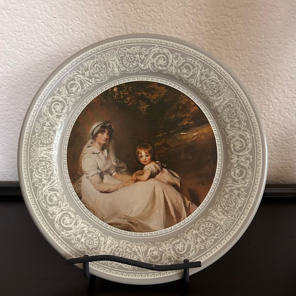 Vintage 1974 Ohio Art Lady Templeton Plate Sir Thomas Lawrence metal plate 10”